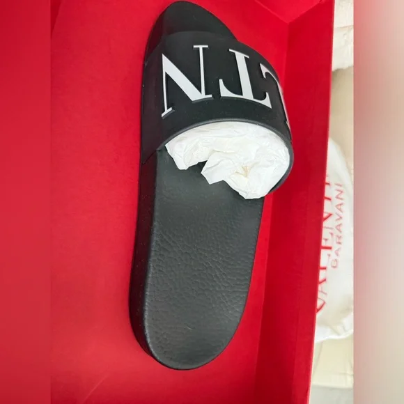 Valentino Black Slides BRAND NEW!!
